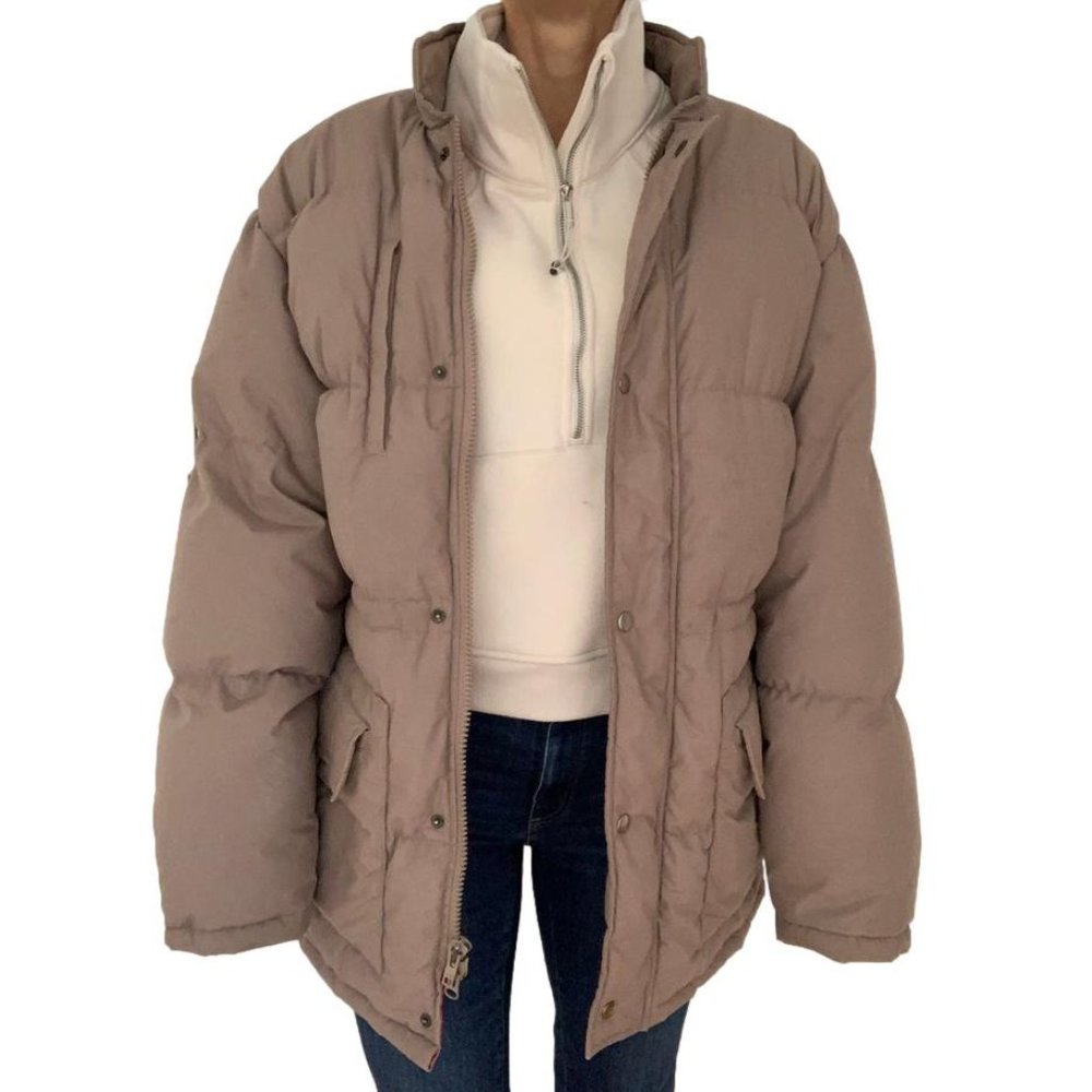 Vintage 90s Beige Down Puffer Jacket XL